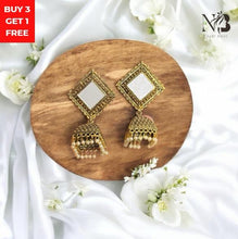 Royal Mirror Jhumka Earrings