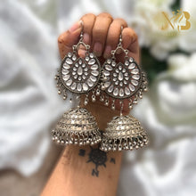 Gulnaar Silver Oxidised Jhumka