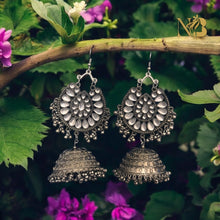 Gulnaar Silver Oxidised Jhumka