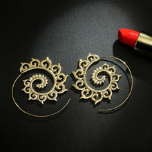 Rani Spiral Circular Hoop Earrings