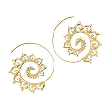 Rani Spiral Circular Hoop Earrings