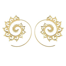 Rani Spiral Circular Hoop Earrings