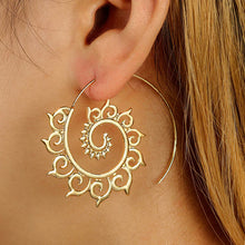 Rani Spiral Circular Hoop Earrings