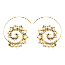 Rani Spiral Circular Hoop Earrings