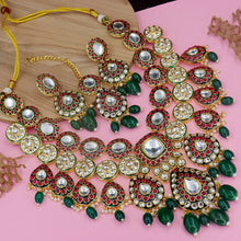 Farhana Royal Emerald Kundan Choker Set