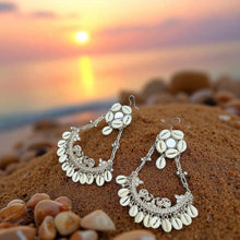 Tiara Kaudi Shells Silver Oxidised Earrings