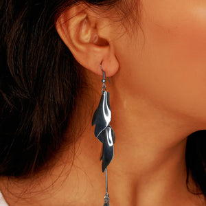 Voguish copper statement earrings