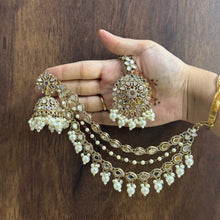 Supriya Mirror Jhumka and Maang Teeka Set