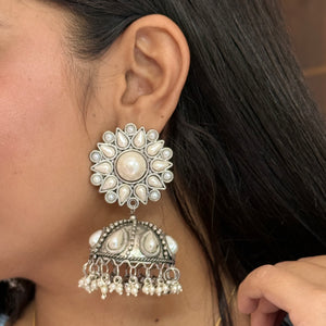Pearl Sunflower Jhumka