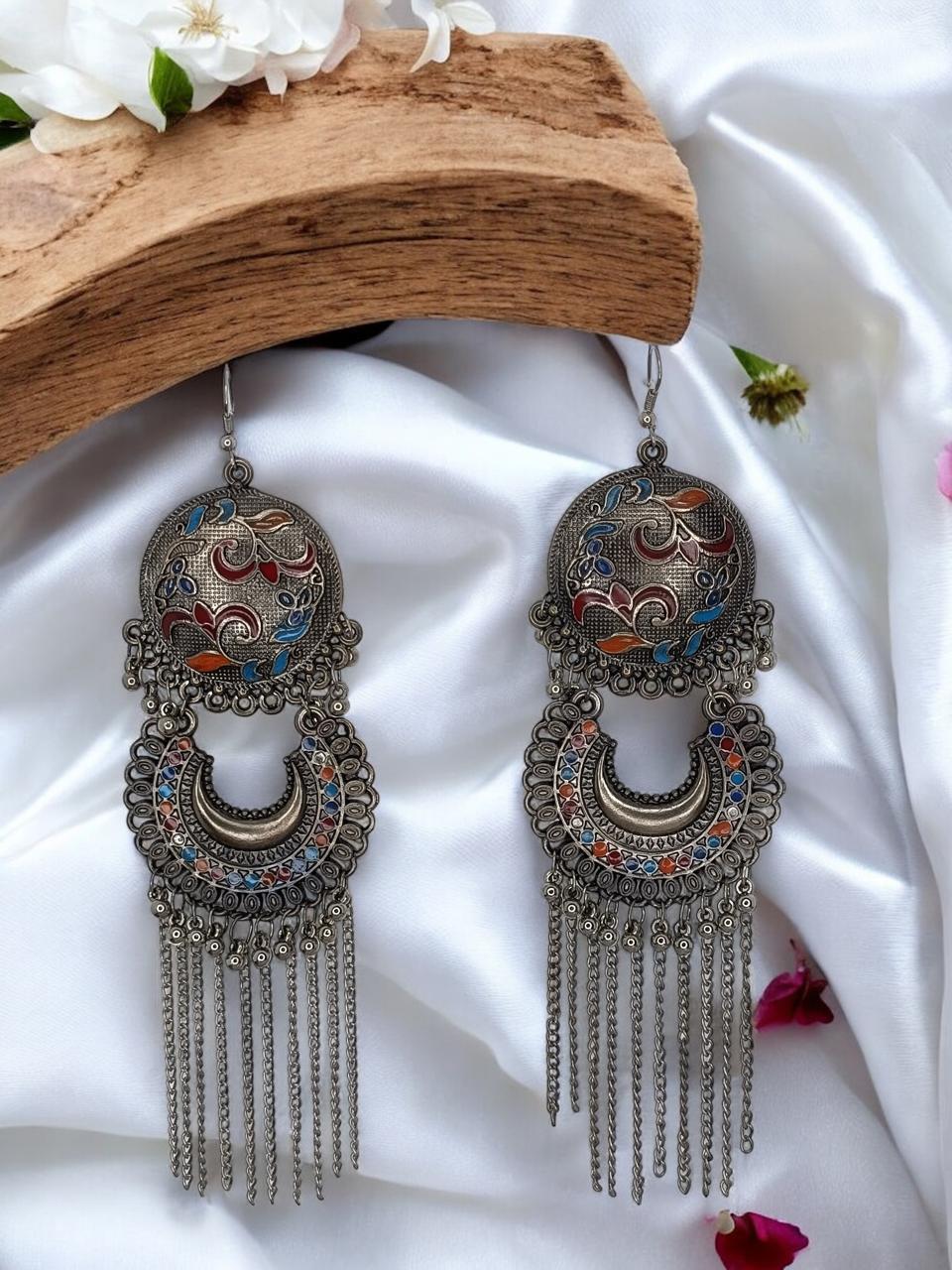 Bohemian Meenakari Earrings