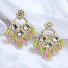 Crystal Kundan Chandbali Earrings
