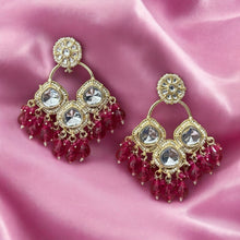 Crystal Kundan Chandbali Earrings