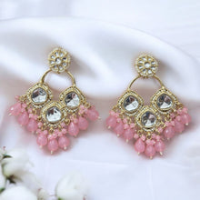 Crystal Kundan Chandbali Earrings
