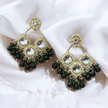 Crystal Kundan Chandbali Earrings