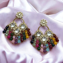 Crystal Kundan Chandbali Earrings