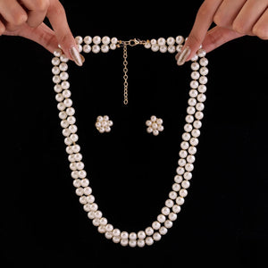 Isha Two-layered Pearly Necklace Set