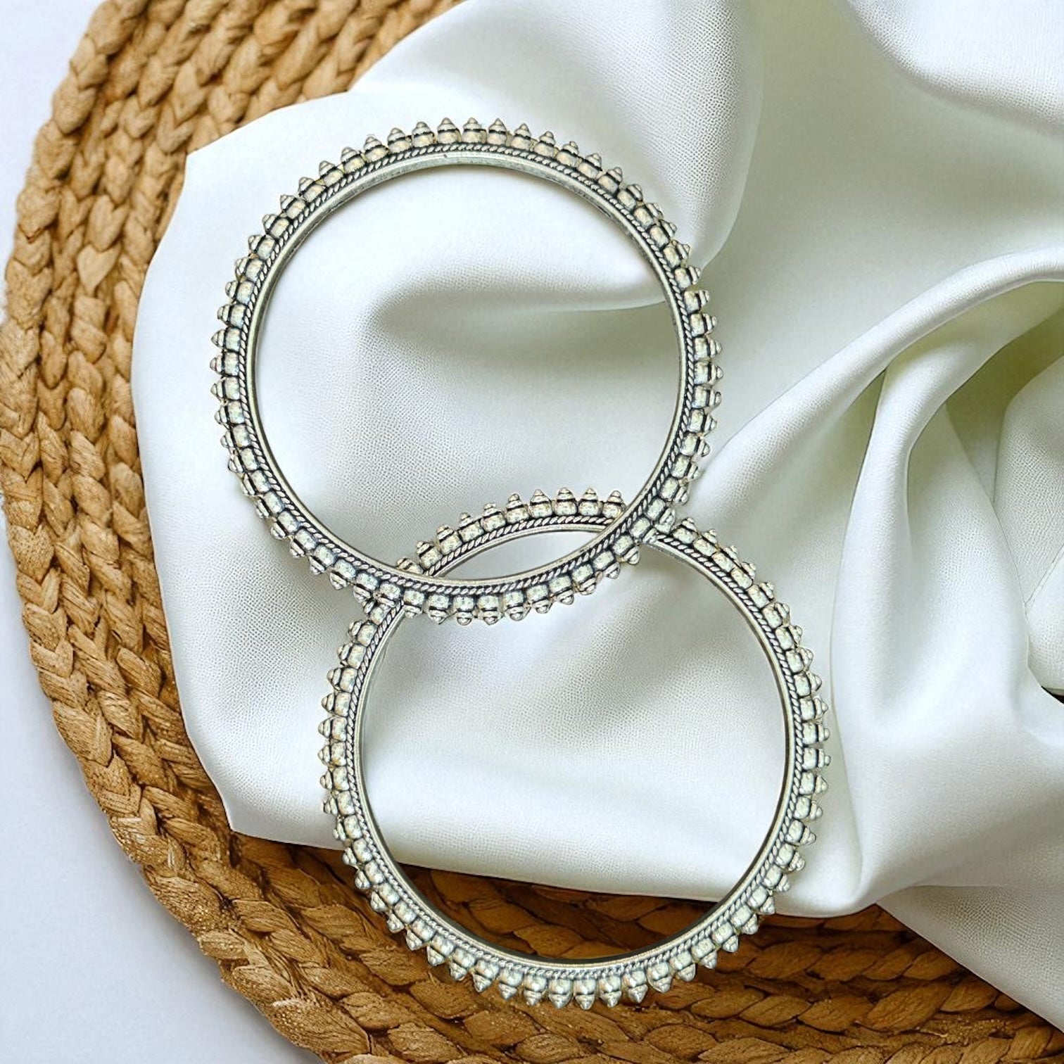 Dhrati German Silver Oxidised Bangles