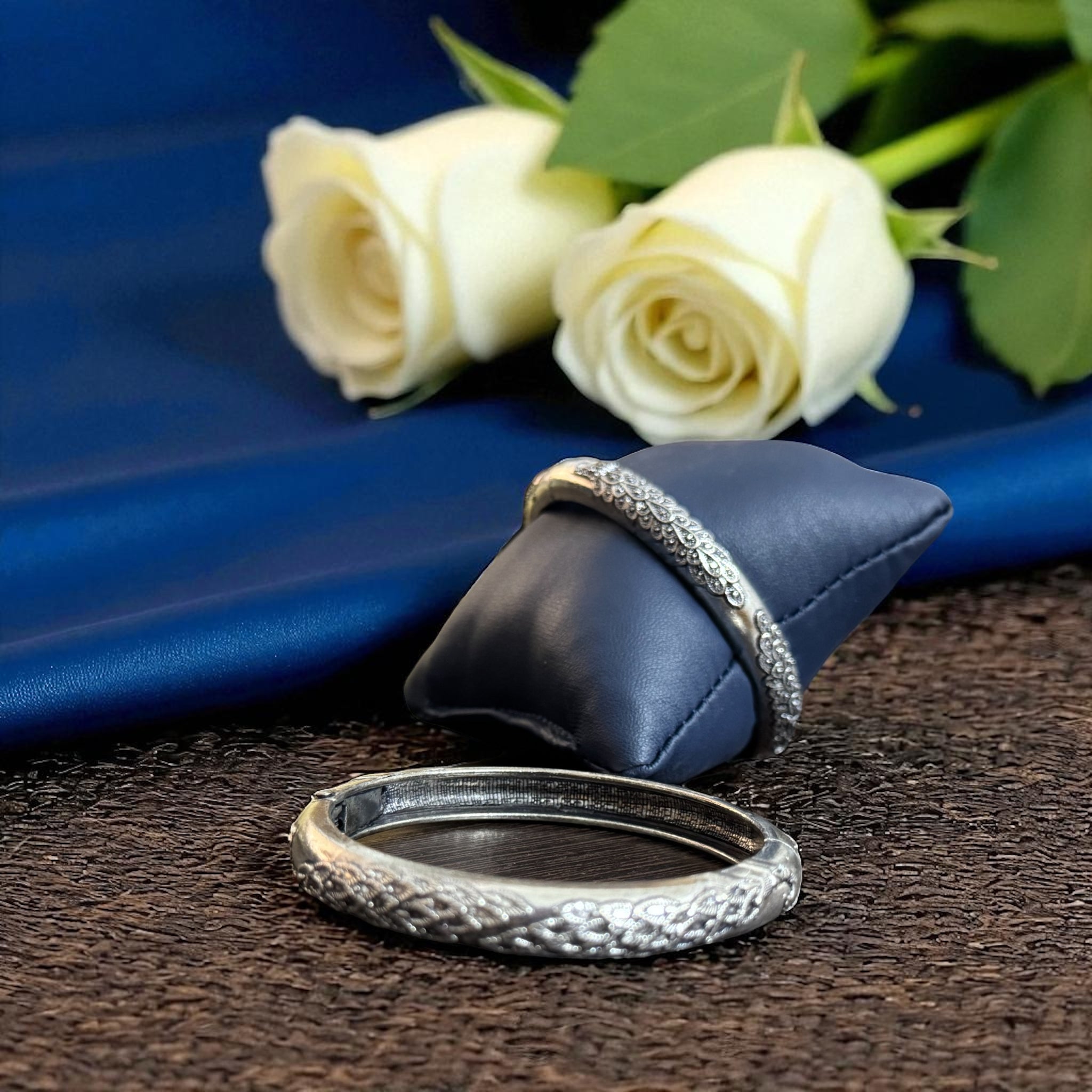 Devi Boho Silver Oxidised Bangles