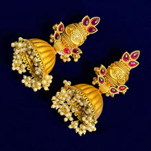 Ambika Gold Plated Jhumka earrings