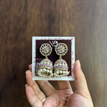 Elegant Gold-Plated Jhumkas with Pearls
