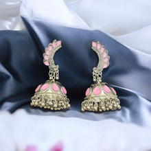 Peacock Oxidised Jhumka Earring
