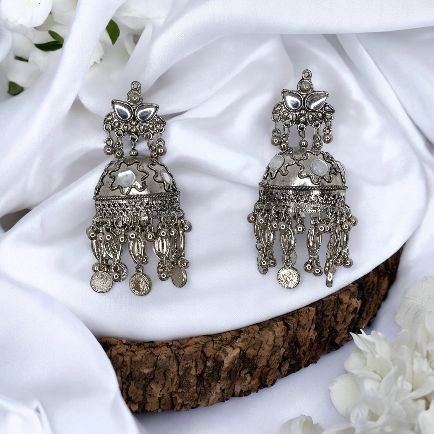 Tribal Oxidised Jhumka