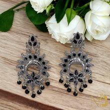 Black Chandbali oxidised Earrings