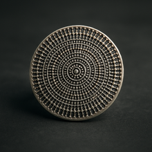 Adiva Tribal Silver oxidised Ring