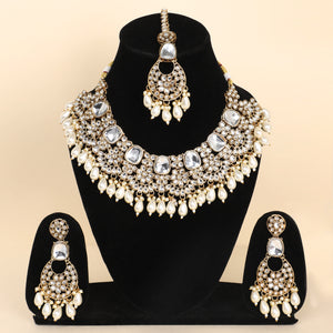 Yuvrani White Kundan Heritage Semi-Bridal Set