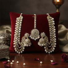 Supriya Mirror Jhumka and Maang Teeka Set