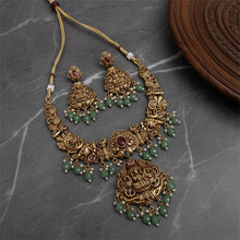 Indira Antique Gold-plated temple necklace set