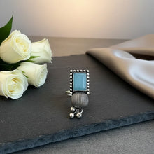 Manjari German SIlver Oxidised Ring