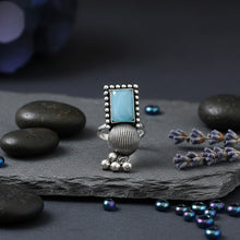 Manjari German SIlver Oxidised Ring