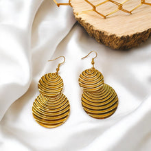 Voguish Textured Gold Plated Earrings