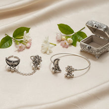 Soma Oxidised Bracelet With Ring