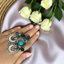 Sia German Silver Oxidised Ring