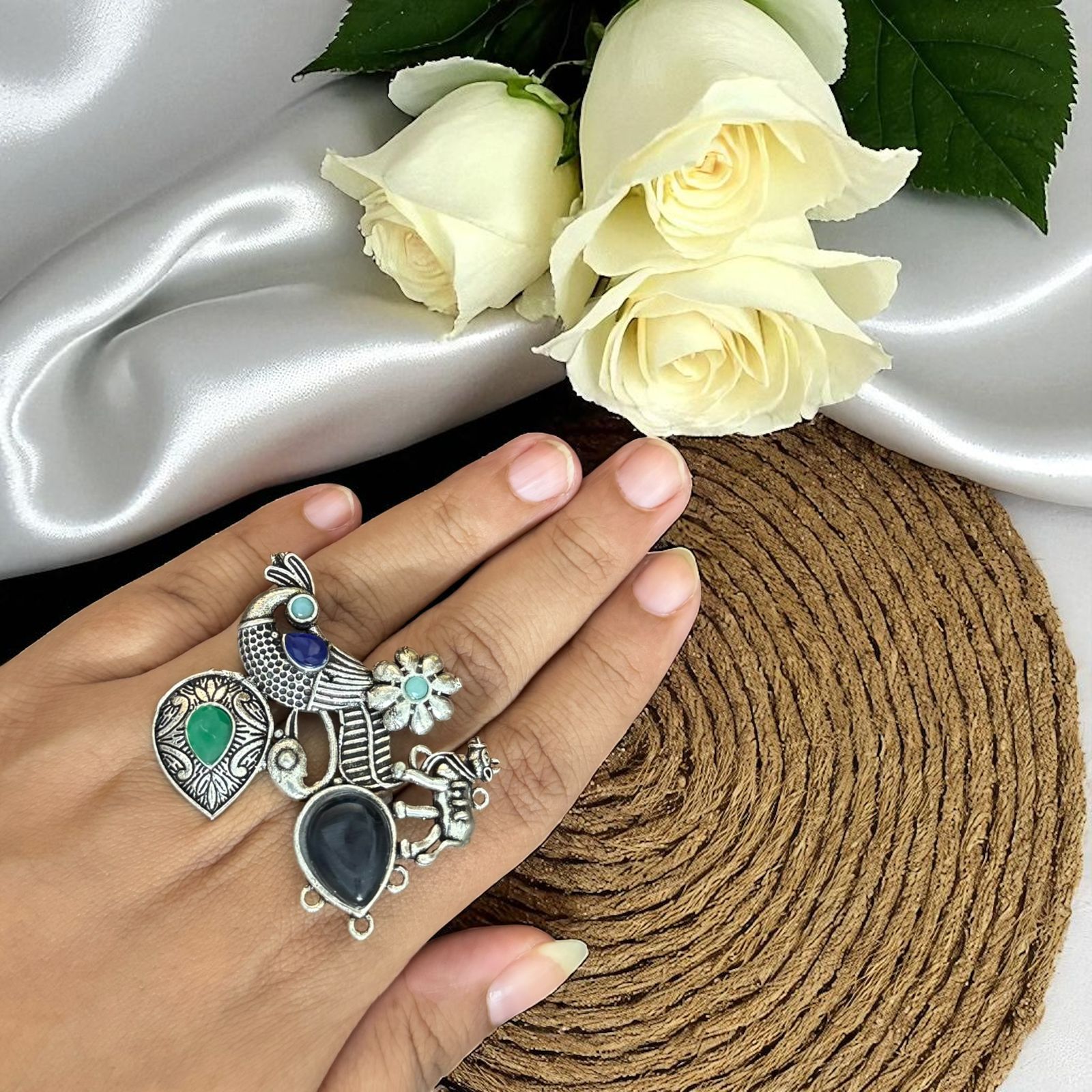 Sambhavna German Oxidised Ring
