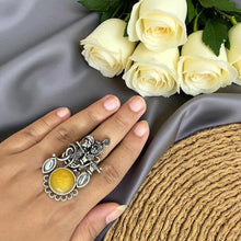 Medha Oxidised German Silver Ring