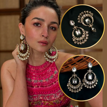 Alia Bhatt Inspired Kundan Chandbali Earrings