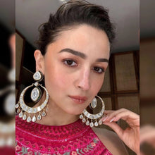 Alia Bhatt Inspired Kundan Chandbali Earrings